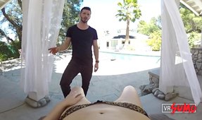 VR Porn Video - Female POV: Fucked By the Pool Boy