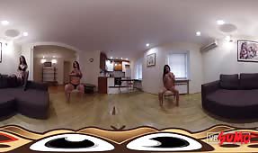 VR Porn Video - Lesbian Threesome Gets Steamy