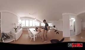 VR Porn Video - Chubby girl gets fucked on the table