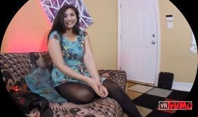 VR Porn Video - You Get to Worship Cheshire Pussy's Feet