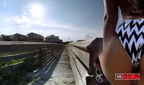 VR Porn Video - VR Bikini Babe Pashence Marie's Beautiful Bod Up Close On The Beach!