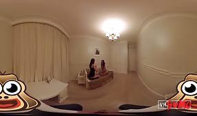 VR Porn Video - Lesbians Get Nasty on the Bed While You Watch