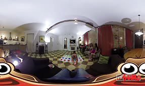VR Porn Video - Sexy game night with three horny girlfriends